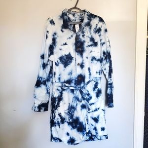GAP tie-dyed linen romper size 16 tall NWT